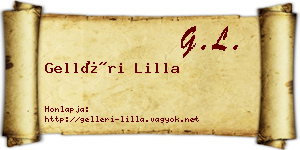 Gelléri Lilla névjegykártya